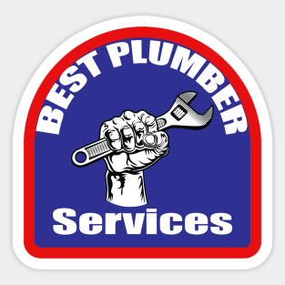 Best Plumber Services wrench feast with wrench design for Plumber and pipefitters Sticker